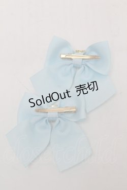 画像2: LOLITA / ビジューリボンクリップ  サックス S-25-07-31-007-LO-AC-HR-ZS