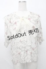 axes femme / ビッグ襟リボン付ブラウス  オフ S-25-07-31-020-AX-BL-AS-ZS