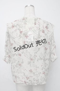 画像2: axes femme / ビッグ襟リボン付ブラウス  オフ S-25-07-31-020-AX-BL-AS-ZS