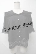 axes femme POETIQUE / ビックカラーパフブラウス  黒 S-25-07-31-026-AX-BL-AS-ZS
