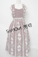 axes femme / 薔薇ストライプロングワンピース  ワイン S-25-07-31-038-AX-OP-AS-ZS