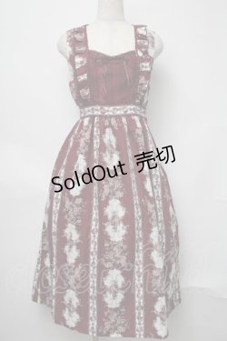 画像1: axes femme / 薔薇ストライプロングワンピース  ワイン S-25-07-31-038-AX-OP-AS-ZS