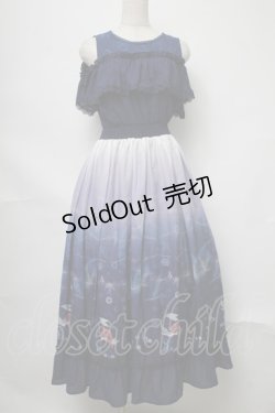 画像1: axes femme POETIQUE / リトル・マーメイド ワンピース  紺 S-25-07-31-039-AX-OP-AS-ZS