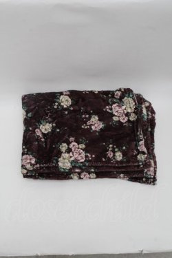 画像1: axes femme / 花柄ブランケット  ブラウン S-25-08-01-001-AX-ZA-HR-ZS