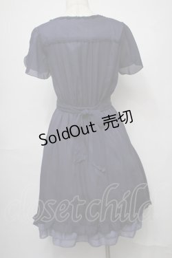 画像2: axes femme / タックスリット切り替えワンピース  ブルー S-25-08-01-046-AX-OP-HR-ZI