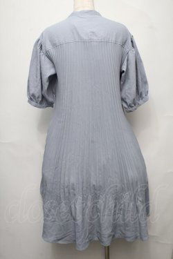 画像2: axes femme / ウエストレースプリーツシャツ  サックス S-25-08-01-047-AX-BL-AS-ZS