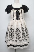 axes femme / レース切替パネルフロッキーワンピース  オフ S-25-08-01-050-AX-OP-HR-ZS