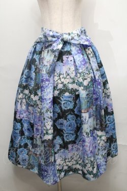 画像1: axes femme / パンテュールスカート  ブルー S-25-08-01-056-AX-SK-HR-ZS
