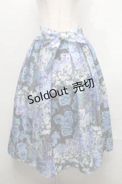 画像1: axes femme / パンテュールスカート  ブルー S-25-08-01-056-AX-SK-HR-ZS