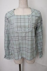axes femme POETIQUE /チェックブラウス   S-25-08-01-019-AX-BL-AS-ZS