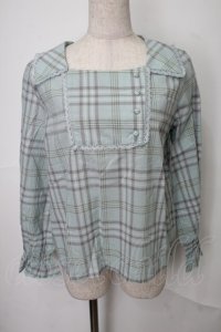 axes femme POETIQUE /チェックブラウス   S-25-08-01-019-AX-BL-AS-ZS