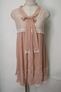 axes femme / プリーツチュニック  ベージュ S-25-08-01-025-AX-TO-AS-ZS