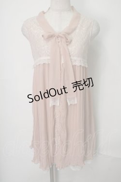 画像1: axes femme / プリーツチュニック  ベージュ S-25-08-01-025-AX-TO-AS-ZS