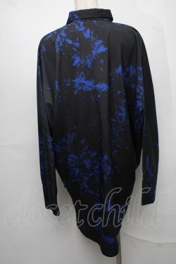 画像2: CIVARIZE / 花柄ロングシャツ  黒ｘ青 S-25-08-01-037-GO-BL-HR-ZS