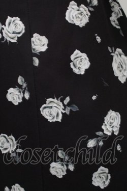 画像3: EATME / ROSE PRINTスクエアネックワンピース  黒ｘ白 S-25-08-01-038-LO-OP-HR-ZS