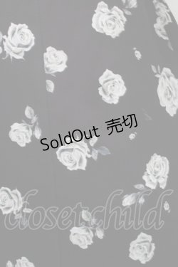 画像3: EATME / ROSE PRINTスクエアネックワンピース  黒ｘ白 S-25-08-01-038-LO-OP-HR-ZS