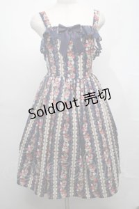 axes femme kawaii / ローズベリーガーデンジャンスカ  紺 S-25-08-01-041-AX-OP-HR-ZS