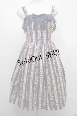 画像1: axes femme kawaii / ローズベリーガーデンジャンスカ  紺 S-25-08-01-041-AX-OP-HR-ZS