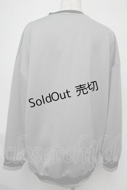画像2: NieR Clothing / 転写プルオーバー  黒ｘグレー S-25-08-02-005-PU-TO-HR-ZS