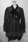 NieR Clothing / ボウタイ付きデニムワンピース  グレー S-25-08-02-051-PU-OP-HR-ZS