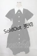 NieR Clothing / バイカラーワンピース  黒ｘ白 S-25-08-02-052-PU-OP-HR-ZS