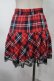 画像2: NieR Clothing / 裾レースチェックスカート  赤 S-25-08-02-054-PU-SK-HR-ZS (2)
