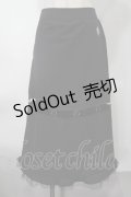 NieR Clothing / 裾チュールロングスカート  黒 S-25-08-02-055-PU-SK-HR-ZY