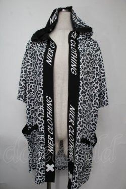 画像1: NieR Clothing / レオパードプリント羽織  黒ｘ白 S-25-08-02-008-PU-BL-HR-ZS