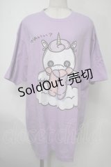 NieR Clothing / ユニコーンTシャツ  紫 S-25-08-02-009-PU-TS-HR-ZS