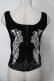 画像2: NieR Clothing / 編み上げリブタンクトップ  黒 S-25-08-02-010-PU-TO-HR-ZS (2)