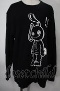 NieR Clothing / NieRちゃんプリントトレーナー  黒 S-25-08-02-013-PU-TO-HR-ZS