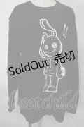 NieR Clothing / NieRちゃんプリントトレーナー  黒 S-25-08-02-013-PU-TO-HR-ZY