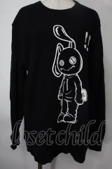 NieR Clothing / NieRちゃんプリントトレーナー  黒 S-25-08-02-013-PU-TO-HR-ZS