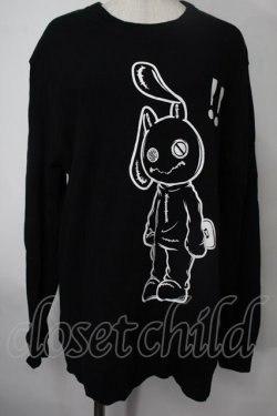 画像1: NieR Clothing / NieRちゃんプリントトレーナー  黒 S-25-08-02-013-PU-TO-HR-ZS