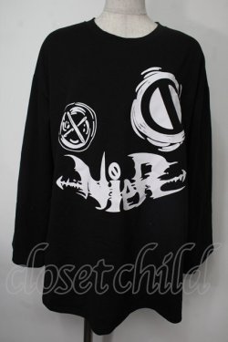 画像1: NieR Clothing / プリントロングTシャツ  黒 S-25-08-02-014-PU-BL-HR-ZS