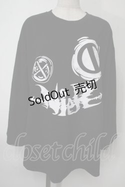 画像1: NieR Clothing / プリントロングTシャツ  黒 S-25-08-02-014-PU-BL-HR-ZY