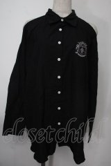 NieR Clothing / 肩出し刺 シャツ  黒 S-25-08-02-017-PU-TO-HR-ZS