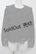 NieR Clothing / フリル襟ブラウス  黒 S-25-08-02-018-PU-BL-HR-ZS