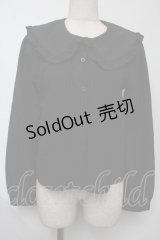 NieR Clothing / フリル襟ブラウス  黒 S-25-08-02-018-PU-BL-HR-ZS