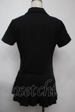 画像2: NieR Clothing / 裾プリーツシャツ  黒 S-25-08-02-019-PU-TO-HR-ZS