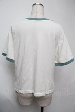 画像2: axes femme / チョコミントプリントTシャツ  白ｘグリーン S-25-08-02-002-AX-TO-HR-ZS