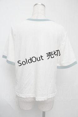 画像2: axes femme / チョコミントプリントTシャツ  白ｘグリーン S-25-08-02-002-AX-TO-HR-ZS