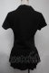 画像2: NieR Clothing / 裾プリーツシャツ  黒 S-25-08-02-020-PU-TO-HR-ZS (2)