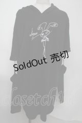 NieR Clothing / うさみみプリントプルオーバー  黒 S-25-08-02-021-PU-TO-HR-ZS