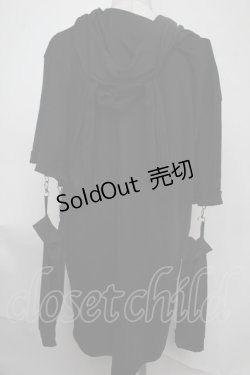画像2: NieR Clothing / うさみみプリントプルオーバー  黒 S-25-08-02-021-PU-TO-HR-ZS