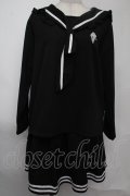 NieR Clothing / セーラー襟セットアップ  黒ｘ白 S-25-08-02-024-PU-OP-HR-ZS