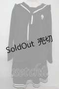NieR Clothing / セーラー襟セットアップ  黒ｘ白 S-25-08-02-024-PU-OP-HR-ZI