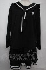 NieR Clothing / セーラー襟セットアップ  黒ｘ白 S-25-08-02-024-PU-OP-HR-ZS