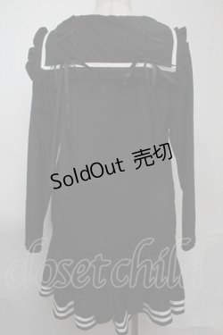 画像2: NieR Clothing / セーラー襟セットアップ  黒ｘ白 S-25-08-02-024-PU-OP-HR-ZI