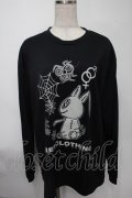 NieR Clothing / プリントロングシャツ  黒 S-25-08-02-026-PU-BL-HR-ZS